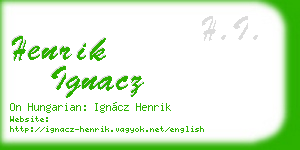 henrik ignacz business card