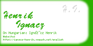 henrik ignacz business card